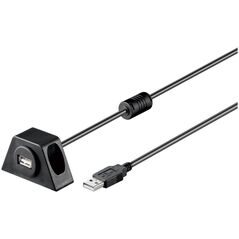 Καλώδιο USB Goobay USB-A - USB-A 2 m Μαύρο (93351)