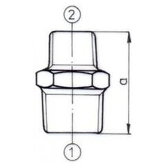 Odlewnia Zawiercie Μούφα μείωσης 3/4 x 1/2" μαύρη