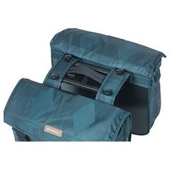 Basil Διπλή τσάντα για σχάρα BASIL ELEGANCE DOUBLE PANNIER BAG MIK 40-49L, MIK System (έτοιμο για χρήση) αδιάβροχη estate blue (NEW 2024)