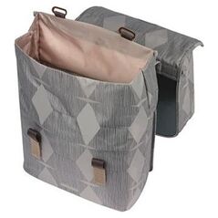 Basil Διπλή τσάντα για σχάρα BASIL ELEGANCE DOUBLE PANNIER BAG MIK 40-49L, MIK System (έτοιμο για χρήση) αδιάβροχη chateau taupe (NEW 2024)