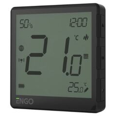 Engo Engo ασύρματος, επιτοίχιος θερμοστάτης ZigBee μαύρος 4 τεμ., πύλη διαδικτύου ZigBee, επαναλήπτης δικτύου ZigBee EONEBATBPROMOPACK+EGATEZB