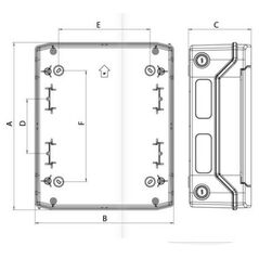 Eti-Polam Διανομέας μονάδας 1x4 επιφανειακής τοποθέτησης διαφανής IP65 ECH-4G DIDO (001101060)
