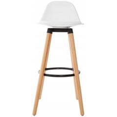 Σκαμπό μπαρ με πλάτη MAXON, 92 cm, χρώμα λευκό ATMOSPHERA