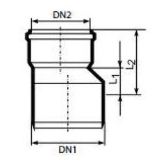 Magnaplast Μείωση UDBR DN 110/50mm (146610)