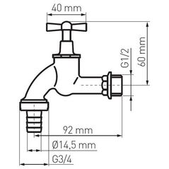 Βαλβίδα εκροής Ferro 1/2" (KCC1B)