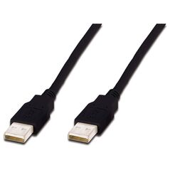 Καλώδιο USB Digitus USB-A - USB-A 1.8 m Μαύρο (AK-300100-018-S)