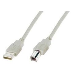 Καλώδιο USB Digitus USB-A - USB-B 1.8 m Μπεζ (AK-300102-018-E)