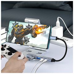 HUB USB Qoltec HUB adapter USB-C 3.1 5w1 | USB-C PD | USB-C | 2x USB 2.0 | USB 3.0