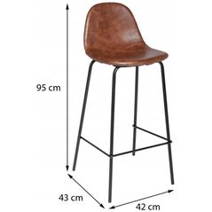 Σκαμπό μπαρ VLADI Atmosphera, 95 cm, χρώμα καφέ