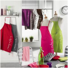 Douceur d`Interieur Γυναικεία ποδιά κουζίνας GREY, 60 x 84 cm, βαμβάκι