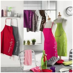 Douceur d`Interieur Γυναικεία ποδιά κουζίνας GREY, 60 x 84 cm, βαμβάκι