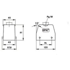 Περίβλημα βύσματος LAPP PG21 IP65 EPIC H-B 24 TG 21 (10121000)