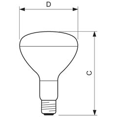 Philips Υπέρυθρη Λυχνία 375W R125 IR CL 1CT