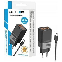Φορτιστής Beline 65W Φορτιστής δικτύου GaN 2xUSB-C + USB-A + καλώδιο USB-C Μαύρο 13168902 5905908351924