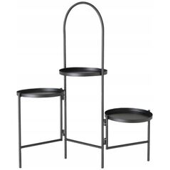 Boltze Τρίπατη βάση για λουλούδια, μαύρο χρώμα, 68 εκ.