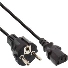 Καλώδιο τροφοδοσίας InLine 40pcs. pack Bulk-Pack InLine® Power Cable German 3 Pin IEC C13 H05VV-F 3x0.75mm² μαύρο 1.5m