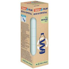 Tesa tesafilm® Eco & Crystal, 10μ x 19mm, συσκευασία 8 τεμαχίων