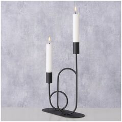 Boltze Μαύρο μεταλλικό κηροπήγιο ORLANDO
