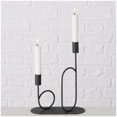 Boltze Μαύρο μεταλλικό κηροπήγιο ORLANDO