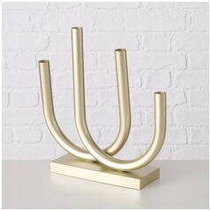 Boltze Χρυσός κηροπήγιο Tonis.μεταλλικός, 33 x 34 cm