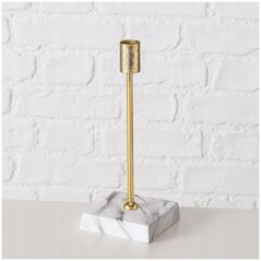 Boltze Σετ κηροπήγια για ένα κερί LAGRO, βάση από σκυρόδεμα που μιμείται το μάρμαρο