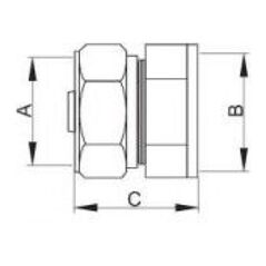 Σύνδεσμος PEX/GW με βίδωμα Hydroland (PX-R.MG.25X1)