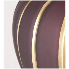 Boltze Γυάλινο βάζο KEANA, χρυσές γραμμές σε μπορντό γυαλί