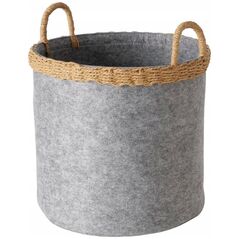 Boltze Καλάθια αποθήκευσης NILO, τσόχινα, στρογγυλά, 2 τεμάχια