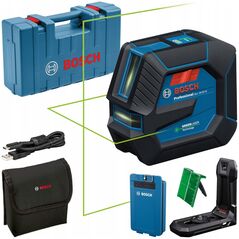 BOSCH.ΣΤΑΥΡΩΤΟ ΛΕΪΖΕΡ GLL 20-22 G ΠΡΑΣΙΝΟ USB-C 1x BA 3.7V 3.0Ah XL + ΒΑΣΗ LB 10 ΘΗΚΗ