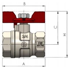 ΒΑΛΒΙΔΑ SENA VA30 1/2IN FF ΠΕΤΑΛΟΥΔΑ