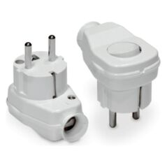 Powstaniec Γωνιακός αντάπτορας AWA-Ł με διακόπτη 16A 2P+Z λευκός (1131-231-000-180)