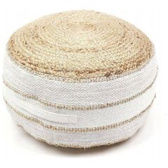 TODAY Στρογγυλό πουφ Indies, γιούτα και βαμβάκι, Ø 50 cm