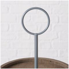 Boltze Ξύλινη διακοσμητική πιατέλα SAMINA, δύο επιπέδων, ύψος 35 εκ.