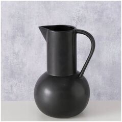 Boltze Μαύρο διακοσμητικό βάζο ZUKY, ματ κεραμικό, ύψος 25 εκ.