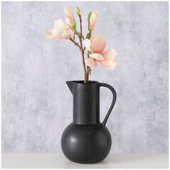 Boltze Μαύρο διακοσμητικό βάζο ZUKY, ματ κεραμικό, ύψος 25 εκ.