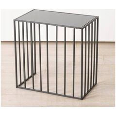 Boltze Τραπεζάκια σαλονιού μεταλλικά JORIS, καθρέφτης επιφάνεια, 2 τεμάχια