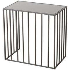 Boltze Τραπεζάκια σαλονιού μεταλλικά JORIS, καθρέφτης επιφάνεια, 2 τεμάχια