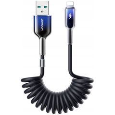 Σπειροειδές καλώδιο JOYROOM S-A43 Crystal-Clear Series 3A USB-A / Lightning 1.5m μαύρο