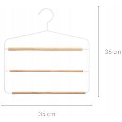 5five Κρεμάστρα για φούστες, παντελόνια, 3 επίπεδα, μεταλλική, λευκή