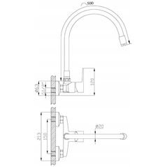 Μπαταρία κουζίνας Invena Invena μπαταρία νεροχύτη Verso μαύρη BC-82-E4S
