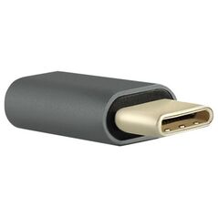 Προσαρμογέας USB QOLTEC USB-C - microUSB Γκρι (50478)