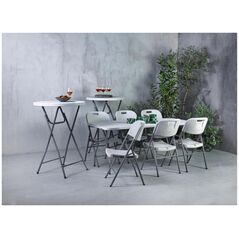 Home It Enjoy>it® πολυτελής πτυσσόμενη καρέκλα 45 × 50 × 88 cm λευκό/γκρι