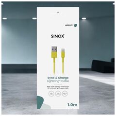 Καλώδιο USB Sinox Sinox Lightning καλώδιο. 1μ. Κίτρινο