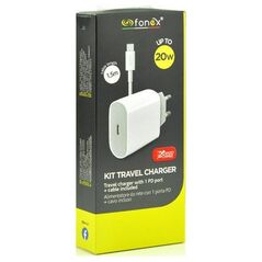Φορτιστής Fonex Travel Charger Type-C PD 20W+Καλώδιο Lightning 1m By Fonex Λευκό