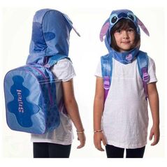 Σακίδιο πλάτης με κουκούλα Karactermania Disney Stitch 31cm