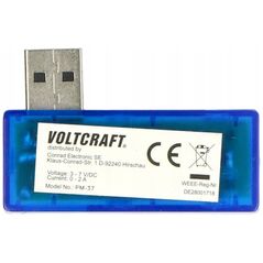 Προσαρμογέας USB Voltcraft USB προσαρμογέας μέτρησης ψηφιακός VOLTCRAFT PM-37 CAT I Εμφάνιση (μετρήσεις): 999
