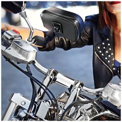 OEM Κλειδαριά μοτοσικλέτας αδιάβροχη με σκίαστρο ( 6,4" - 8" ) μαύρο