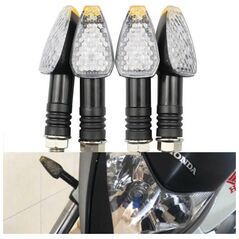 Δυναμικά ΦΛΑΣ για μοτοσικλέτες motor 4 τεμάχια LED M10 μαύρα ZD59C