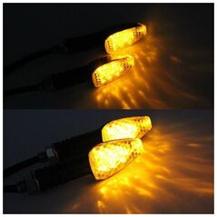 Δυναμικά ΦΛΑΣ για μοτοσικλέτες motor 4 τεμάχια LED M10 μαύρα ZD59C