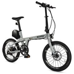 Ηλεκτρικό ποδήλατο Beaster El. ποδήλατο με ανθρακονημάτινο πλαίσιο, BS126S, ασημί, 250 W